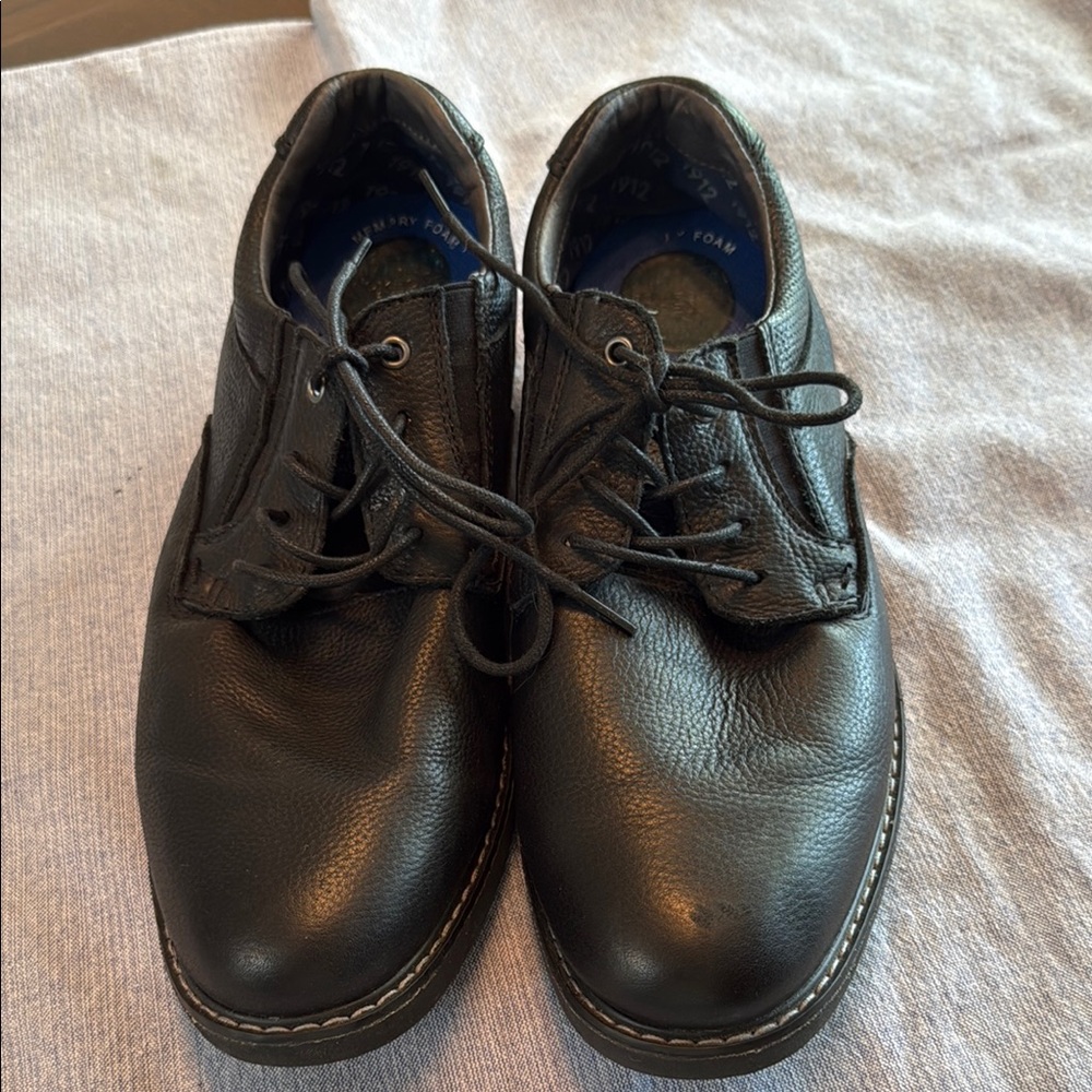 Nunn Bush Black Oxford Shoes with Matte Finish
